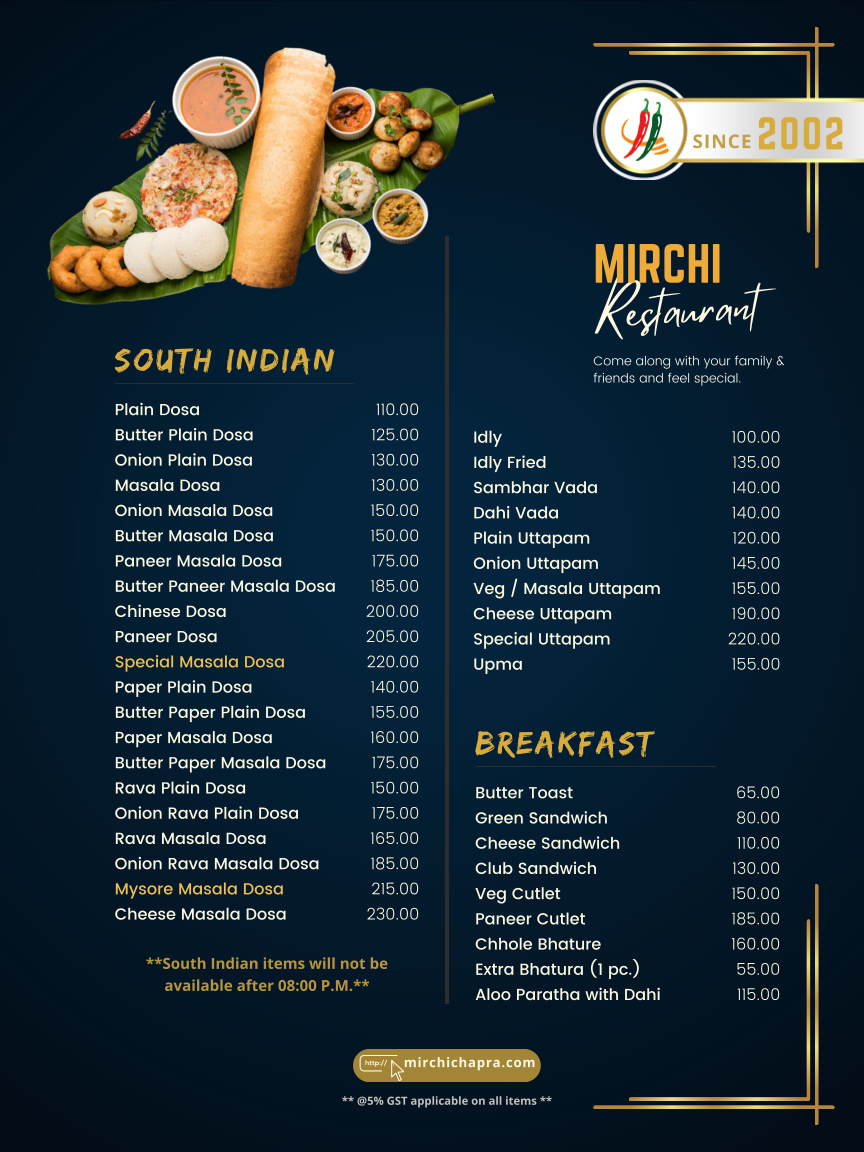 Menu Mirchi Restaurant-1
