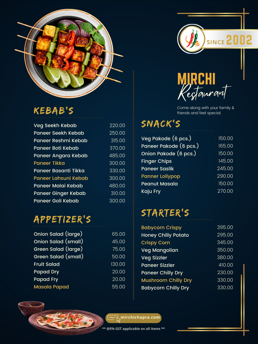 Menu Mirchi Restaurant-3