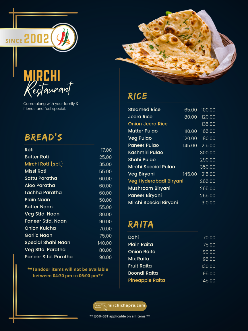 Menu Mirchi Restaurant-6