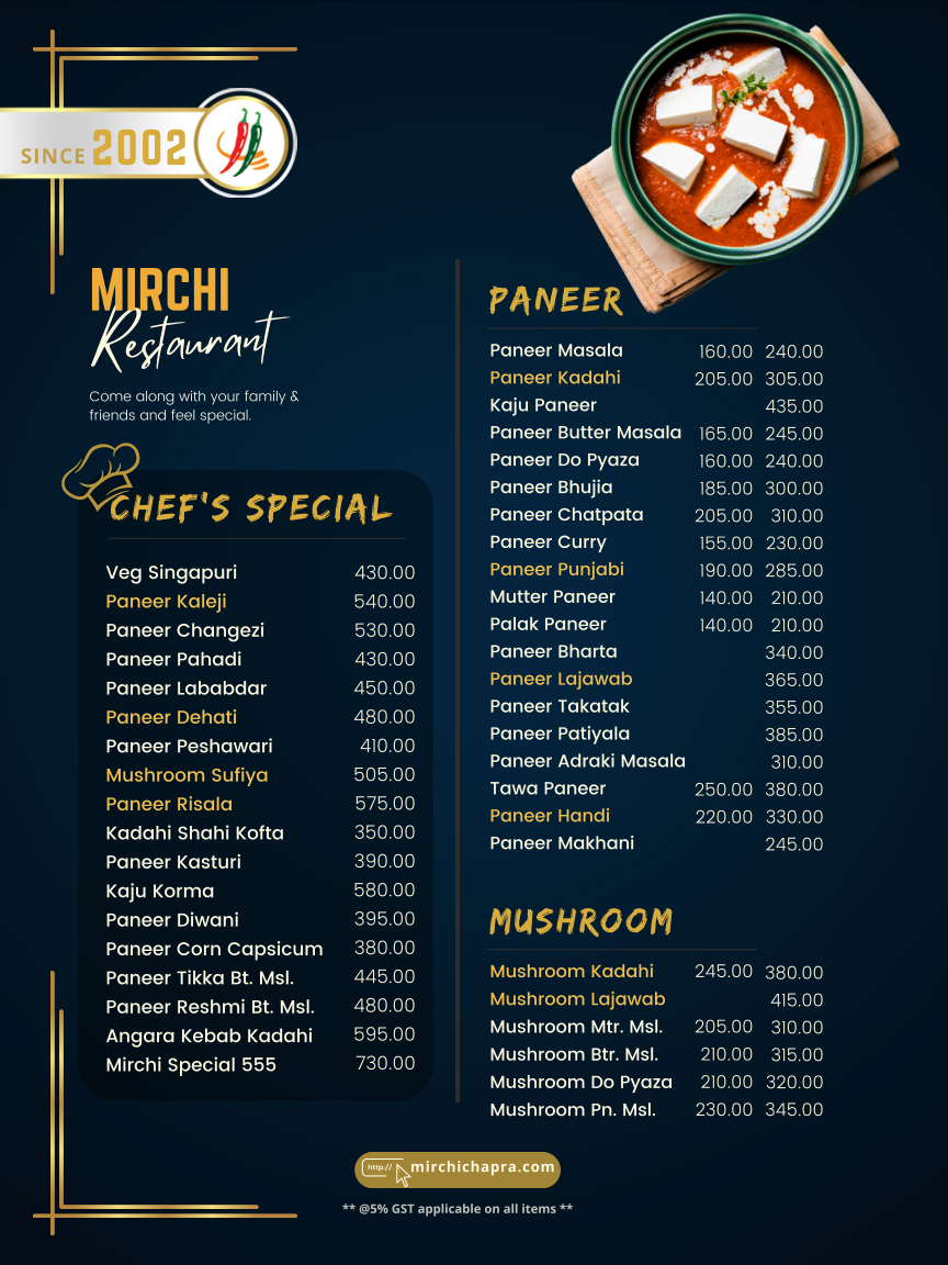 Menu Mirchi Restaurant-8