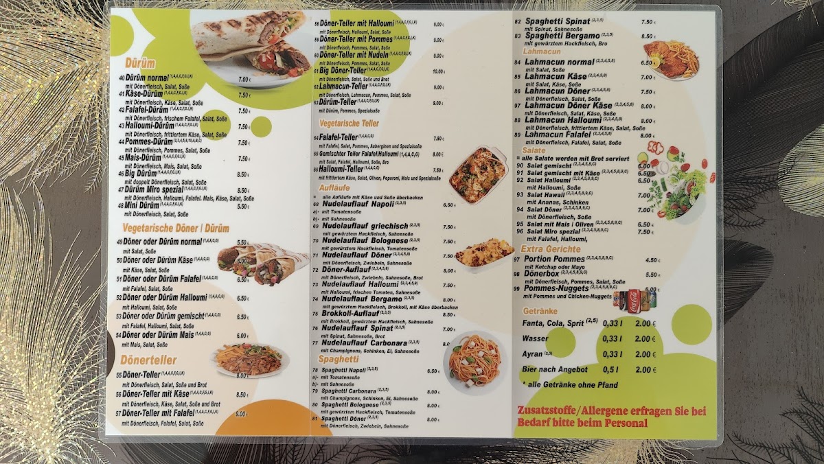 Menu Miro Pizza & Döner-1