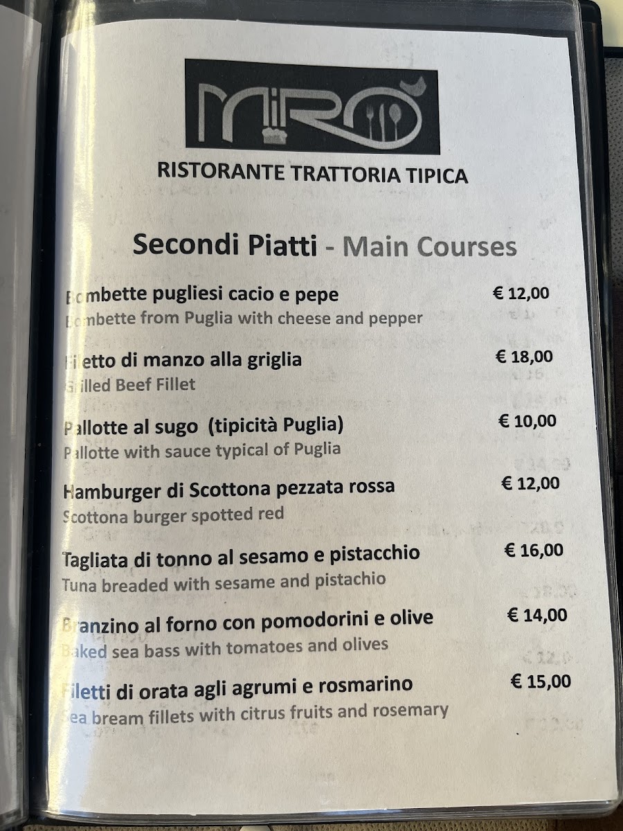 Menu Mirò Restaurant & Bistrot-2