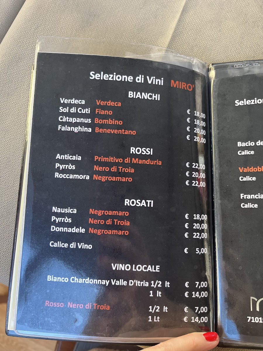 Menu Mirò Restaurant & Bistrot-3