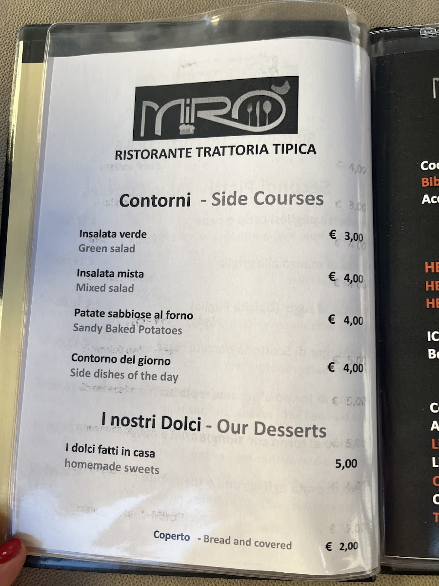 Menu Mirò Restaurant & Bistrot-6