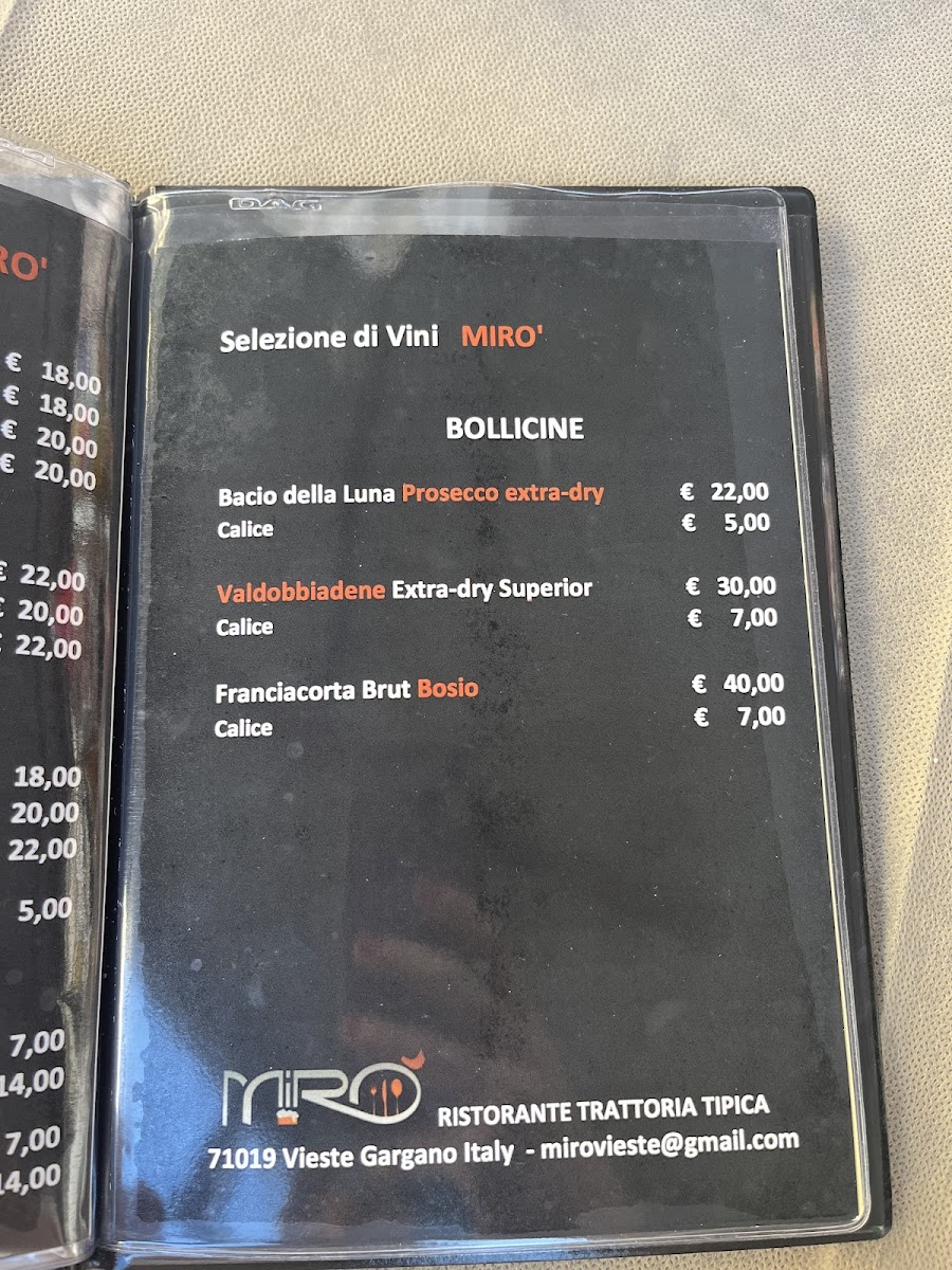 Menu Mirò Restaurant & Bistrot-9