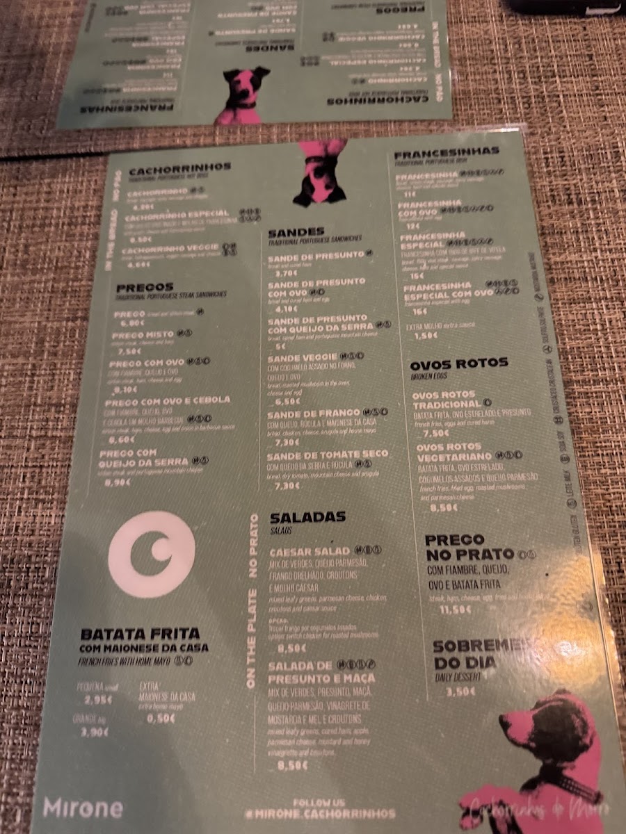 Menu Mirone - Cachorrinhos Do Morro-4