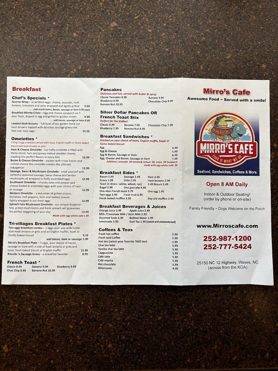 Menu Mirro’S Cafe-1
