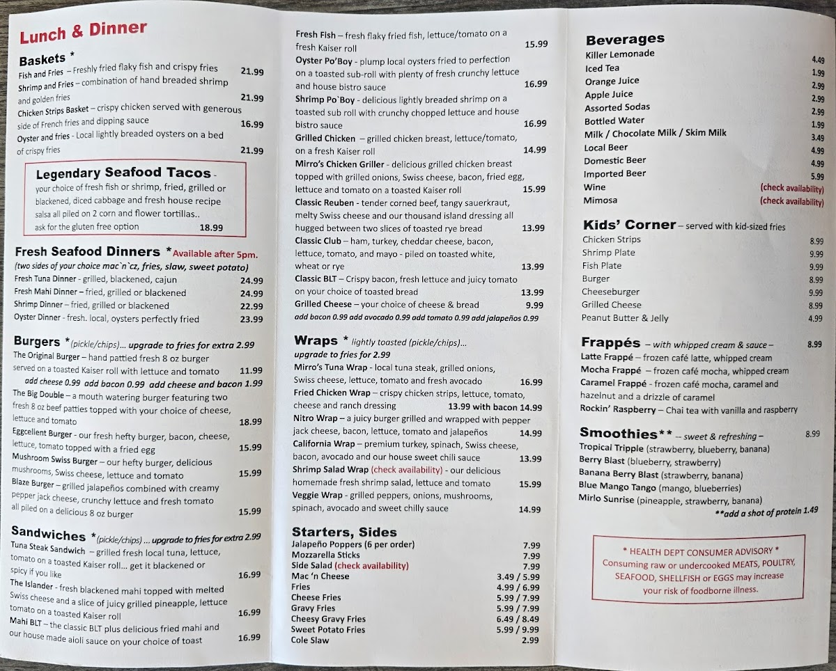 Menu Mirro’S Cafe-5