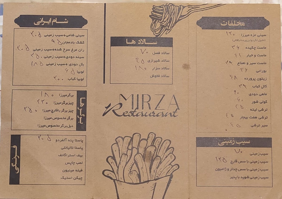 Menu Mirza Restaurant-2