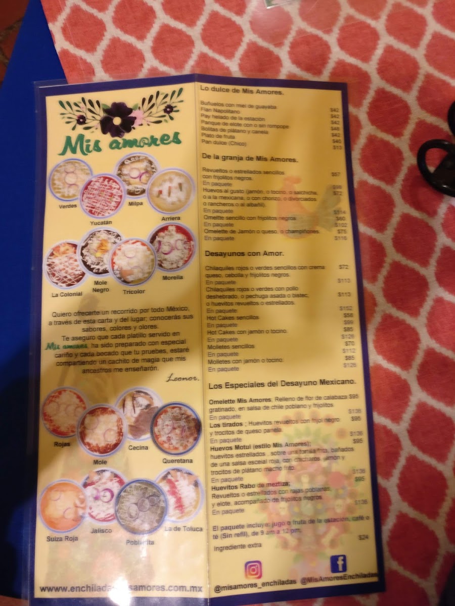 Menu Mis Amores Enchiladas De Nuestro México-10
