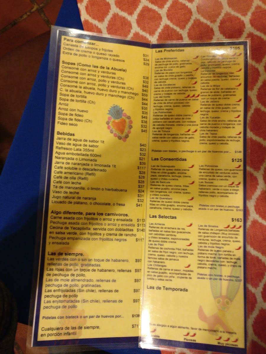 Menu Mis Amores Enchiladas De Nuestro México-6