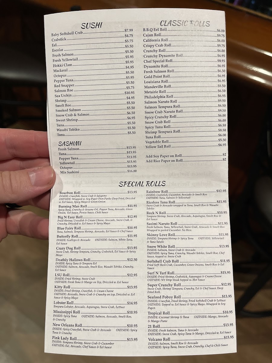Menu Misaki Hibachi And Sushi-1