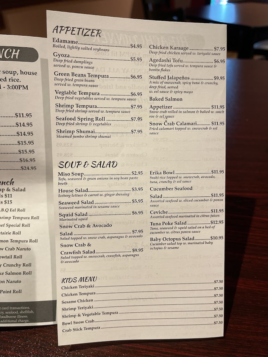 Menu Misaki Hibachi And Sushi-2