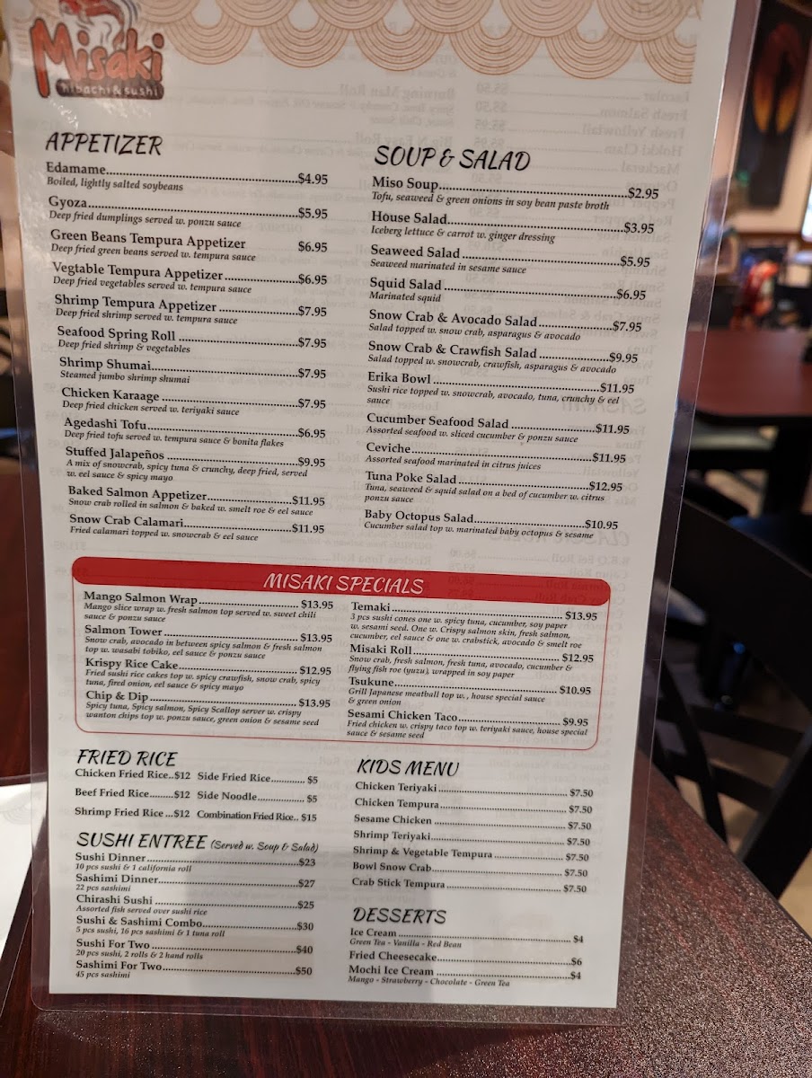 Menu Misaki Hibachi And Sushi-4
