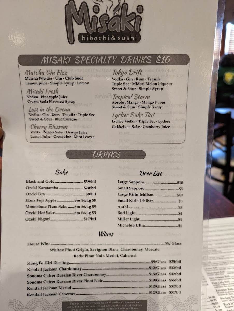 Menu Misaki Hibachi And Sushi-9