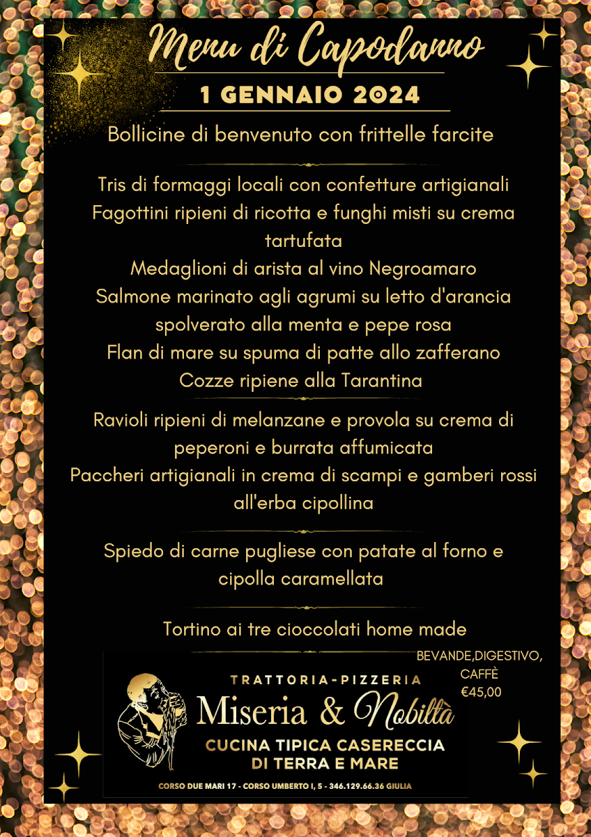 Menu Miseria E Nobiltà Trattoria Casereccia ,pizzeria-4