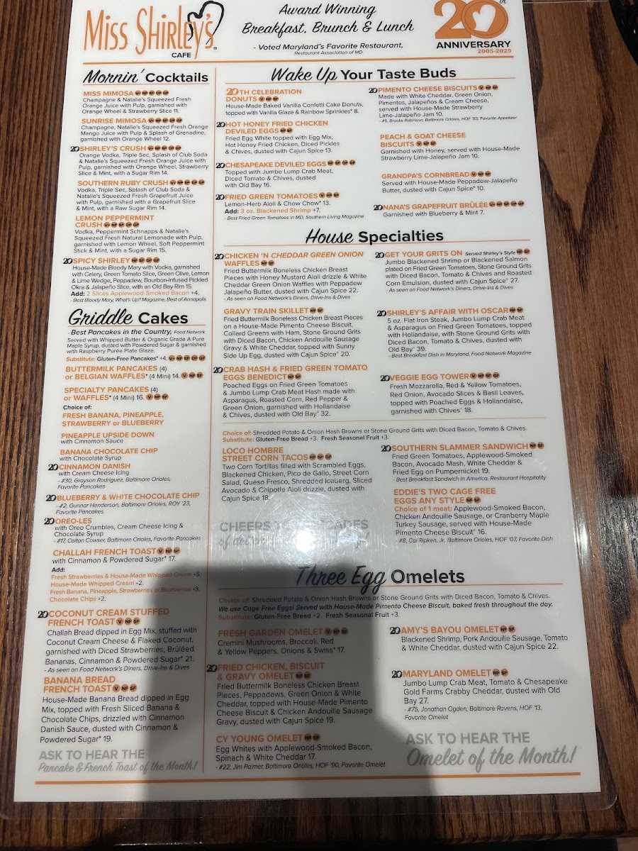 Menu Miss Shirley's Cafe, Roland Park-6