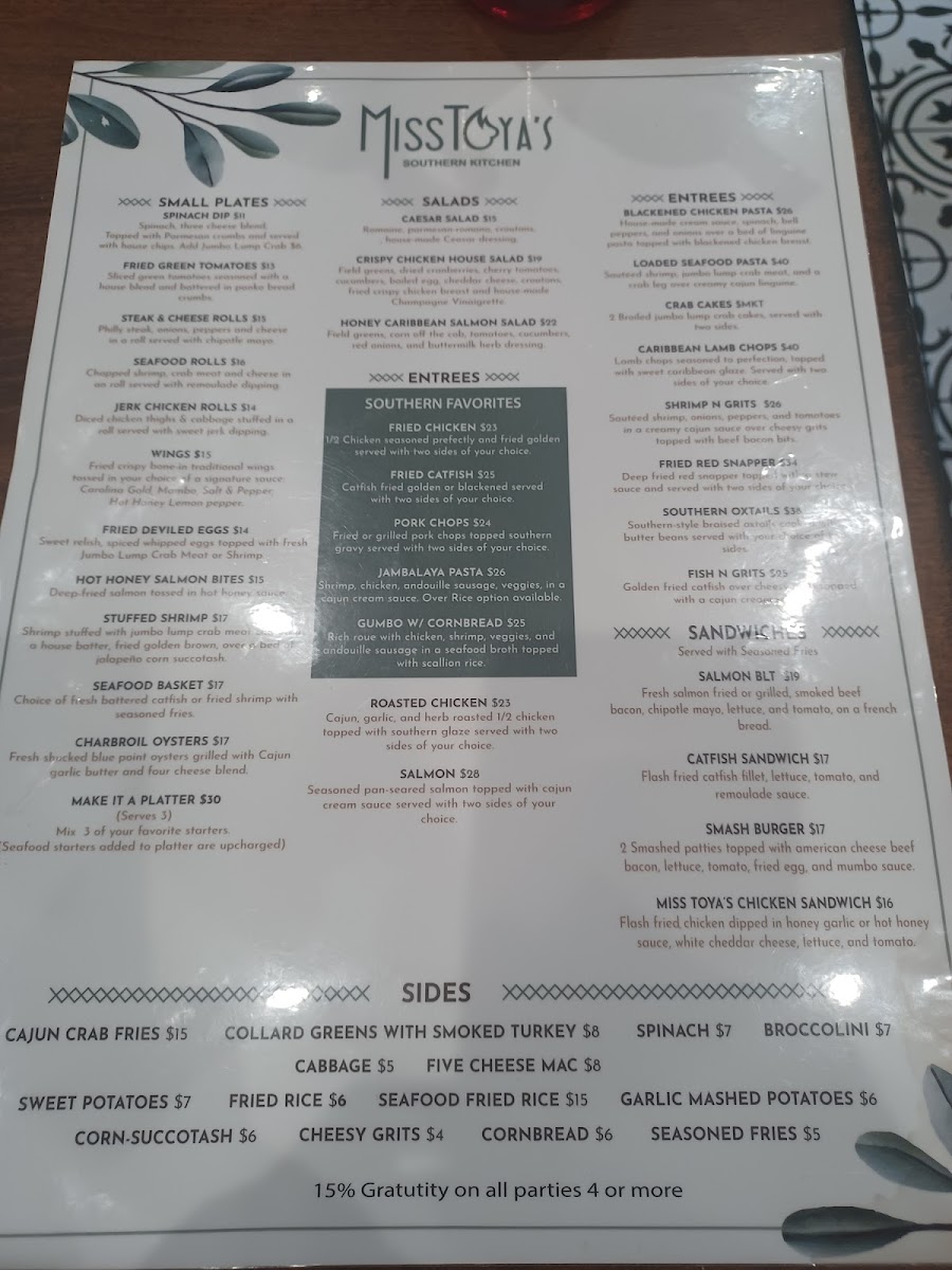 Menu Miss Toya's Southern Kitchen-8