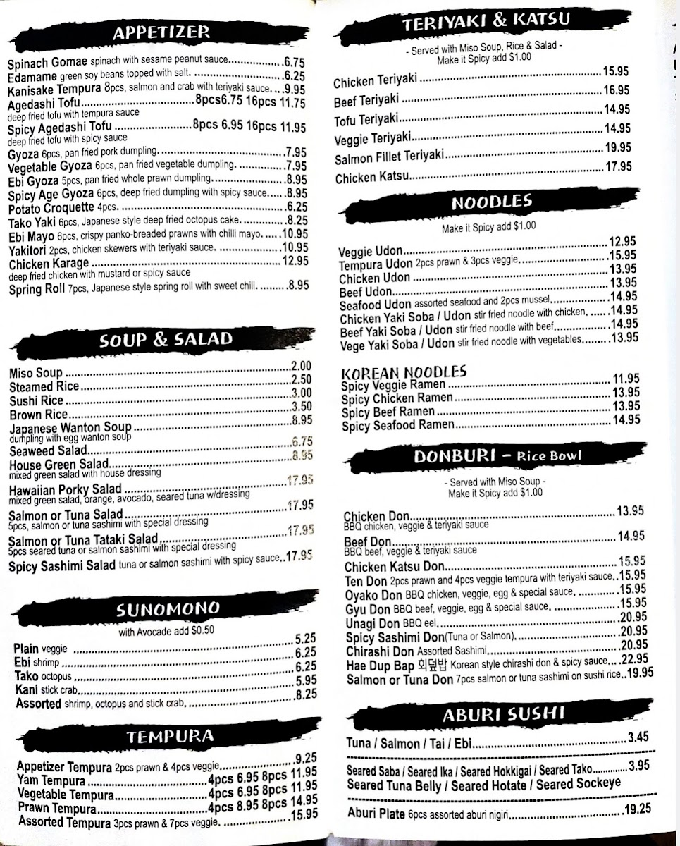 Menu Mission Hills Sushi-1