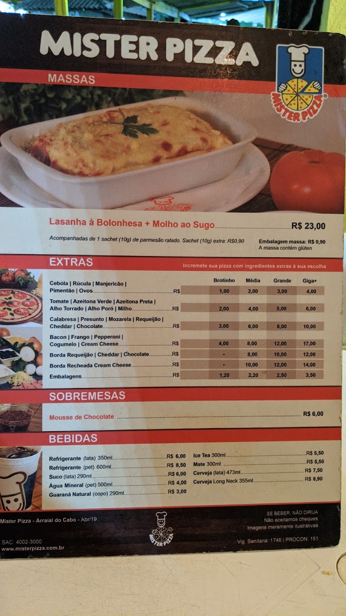 Menu Mister Pizza - Arraial Do Cabo-4