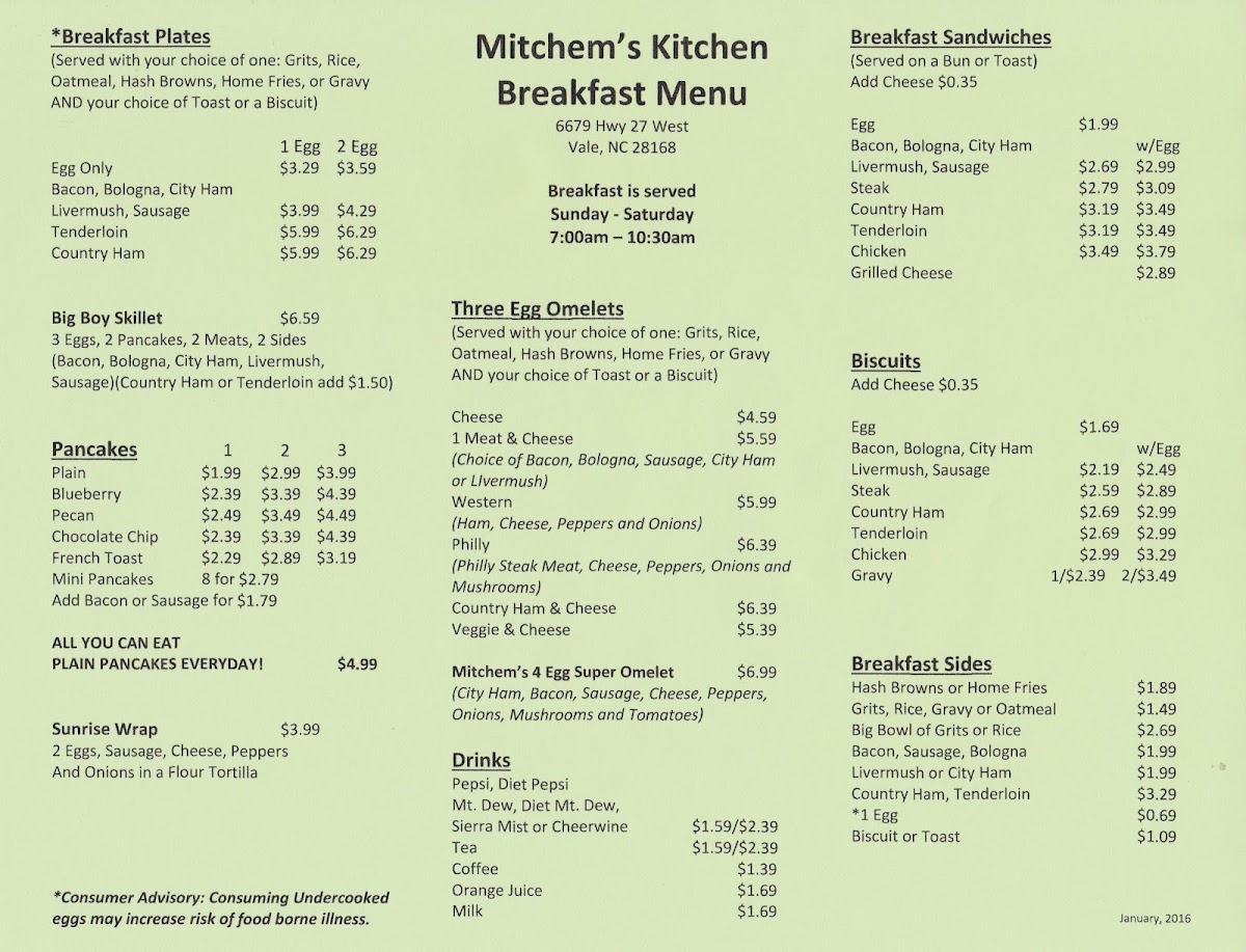 Menu Mitchem's Kitchen-5