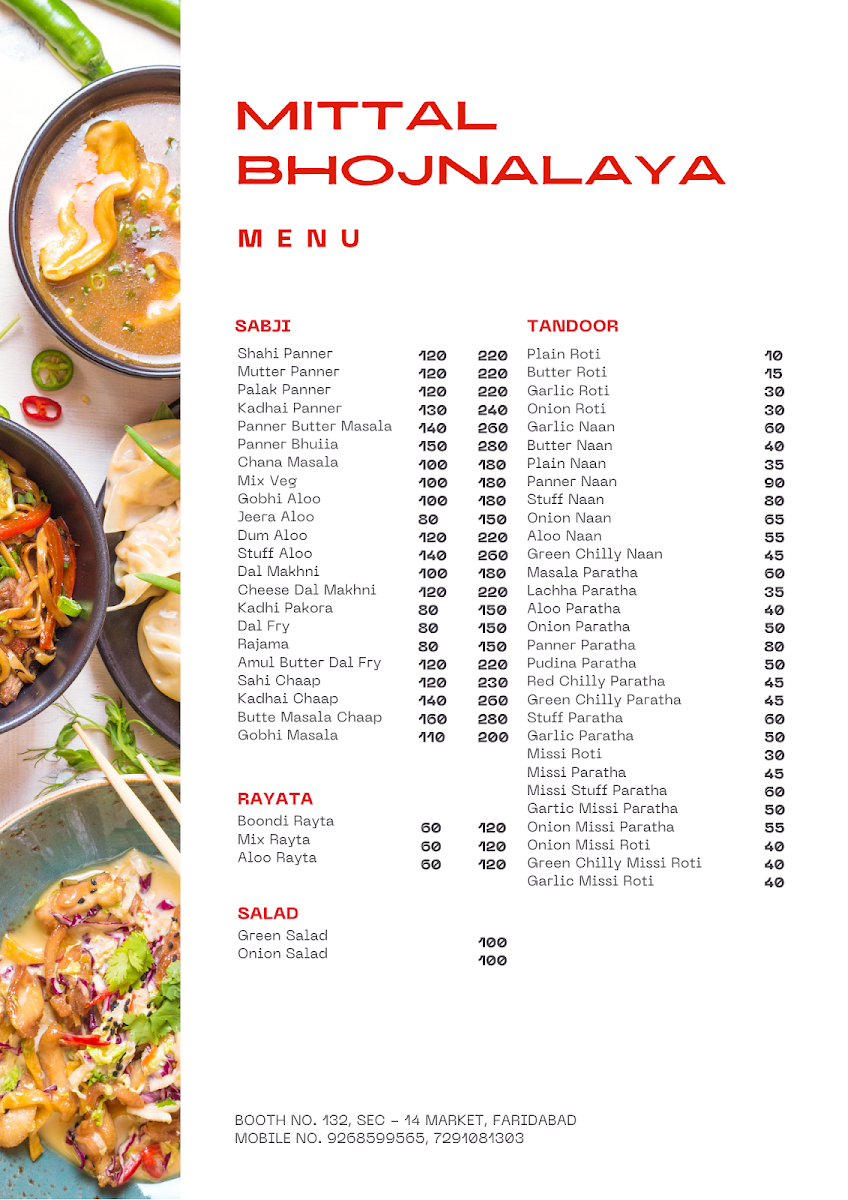 Menu Mittal Bhojanalya-1