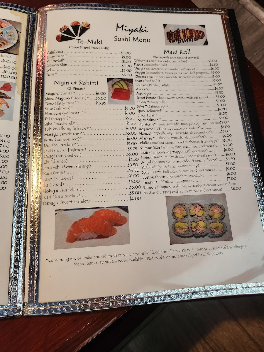 Menu Miyaki Sushi And Grill-9