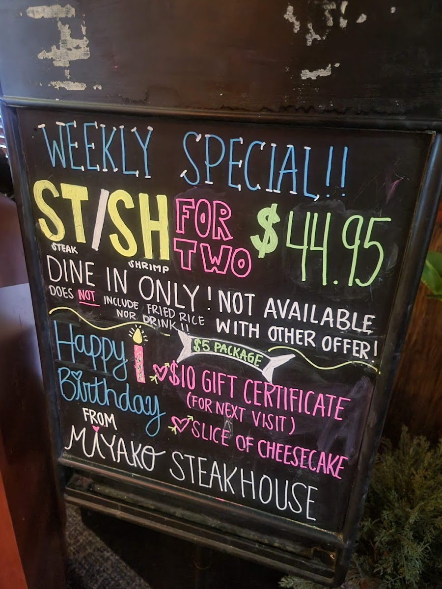 Menu Miyako Hibachi Sushi & Steak House-1