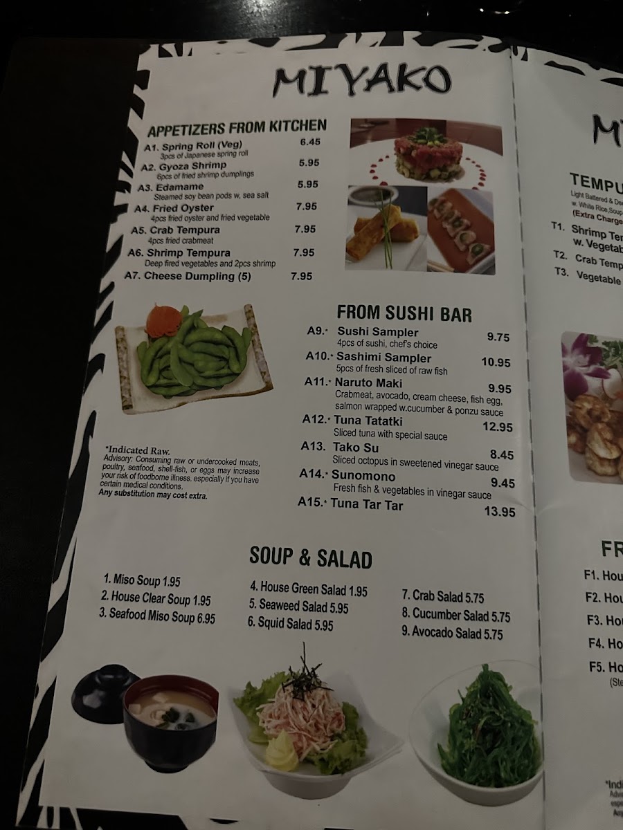 Menu Miyako Hibachi Sushi & Steak House-3