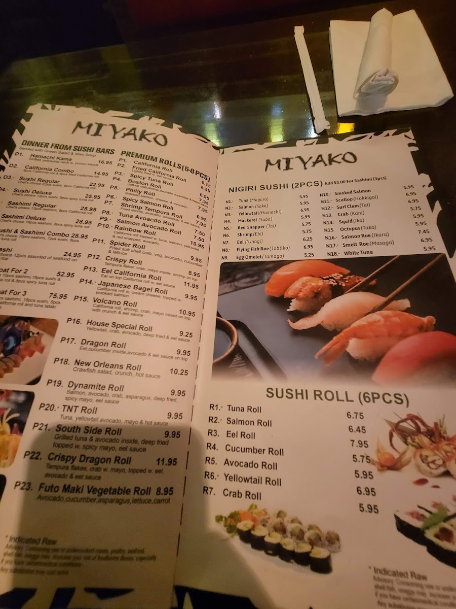 Menu Miyako Hibachi Sushi & Steak House-6