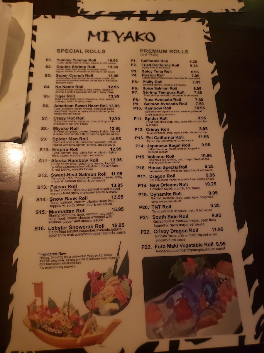 Menu Miyako Hibachi Sushi & Steak House-7