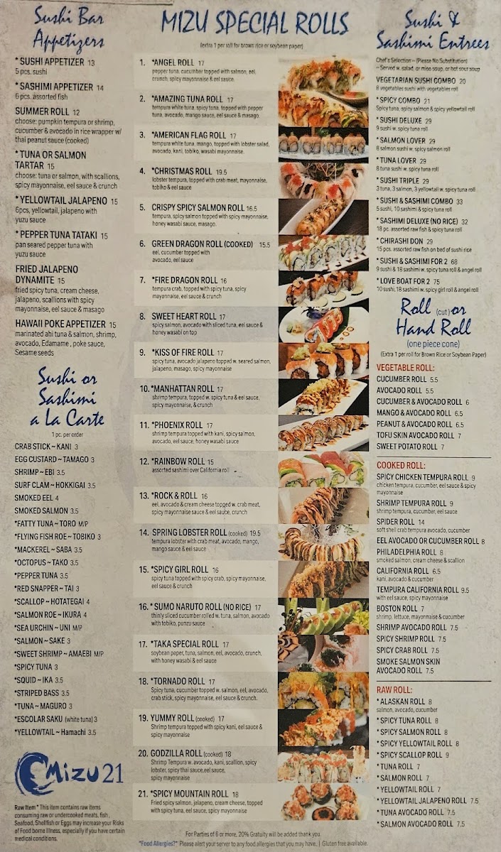 Menu Mizu 21 Restaurant-1
