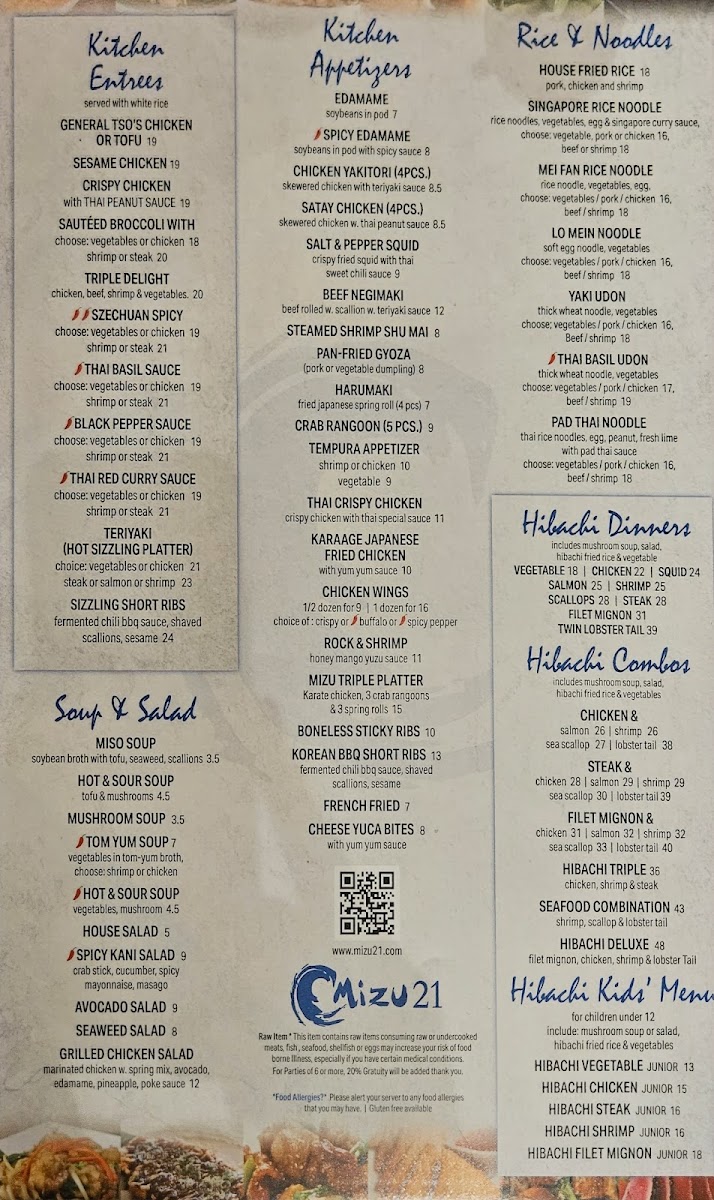 Menu Mizu 21 Restaurant-7