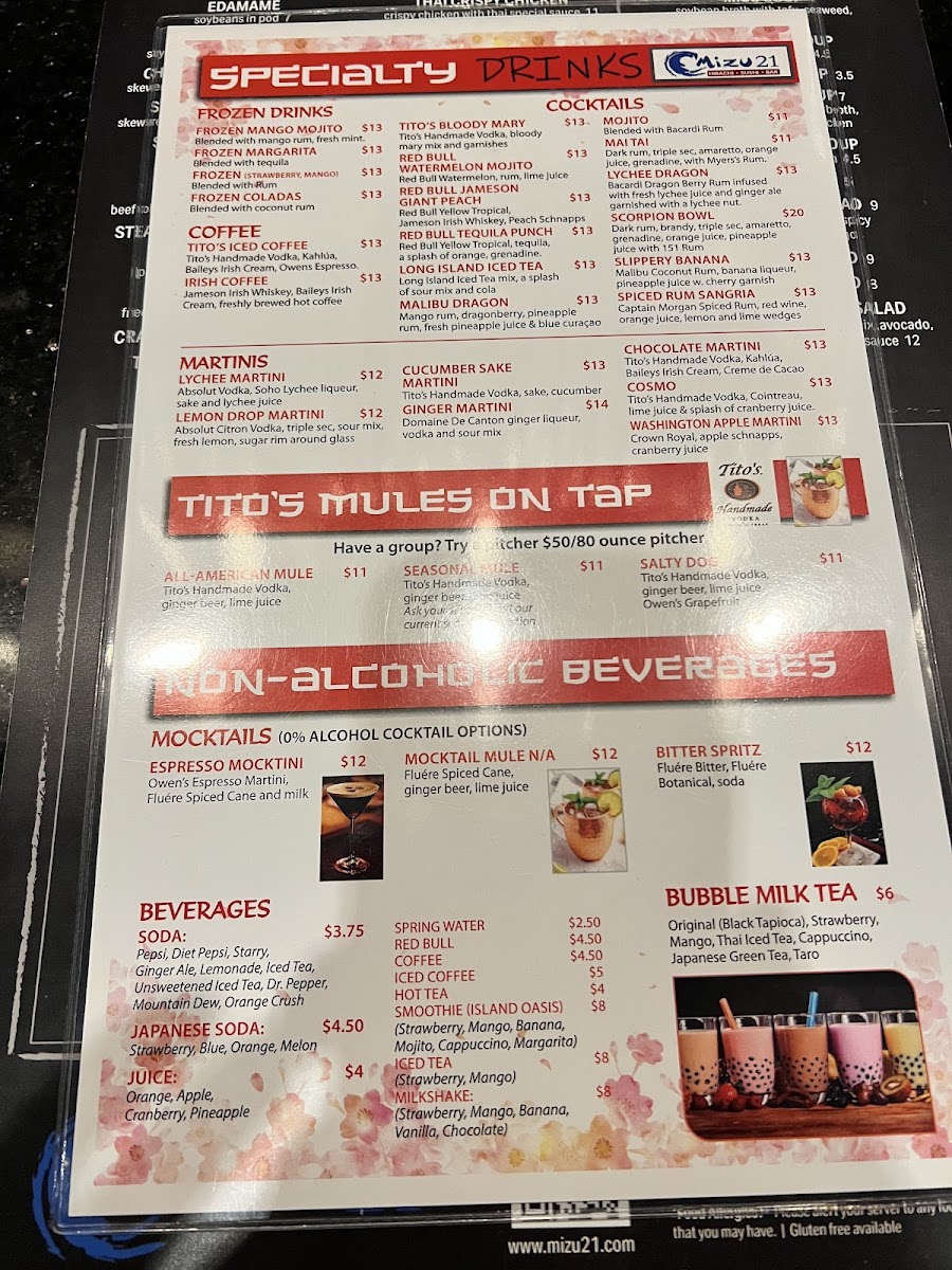 Menu Mizu 21 Restaurant-9