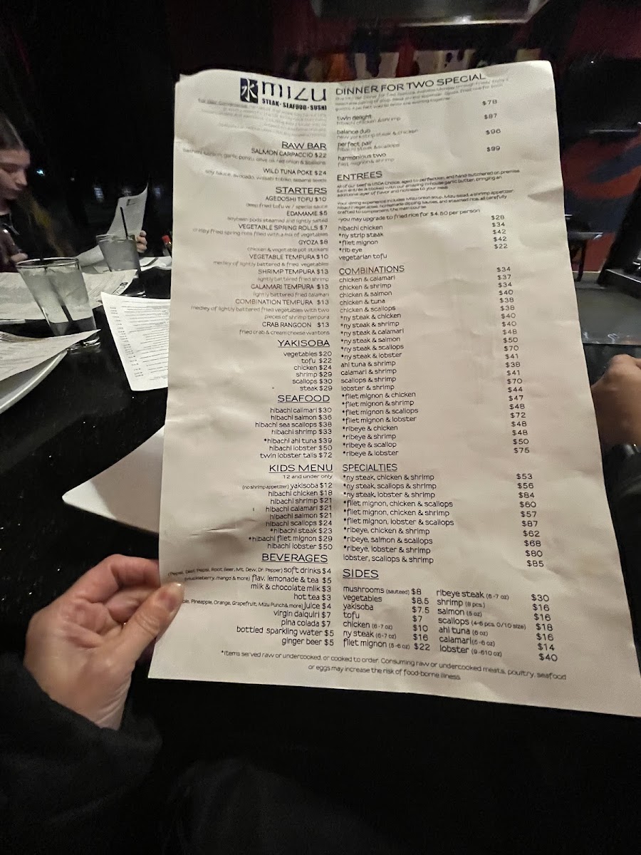 Menu Mizu Japanese Steakhouse-2