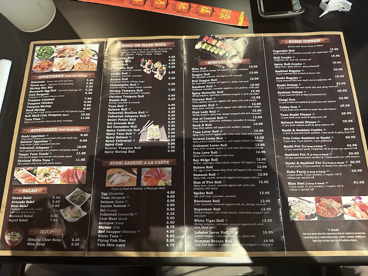 Menu Mizu Sushi Hibachi-10