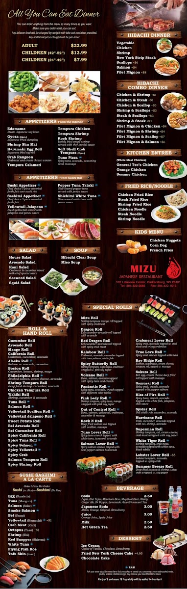 Menu Mizu Sushi Hibachi-7