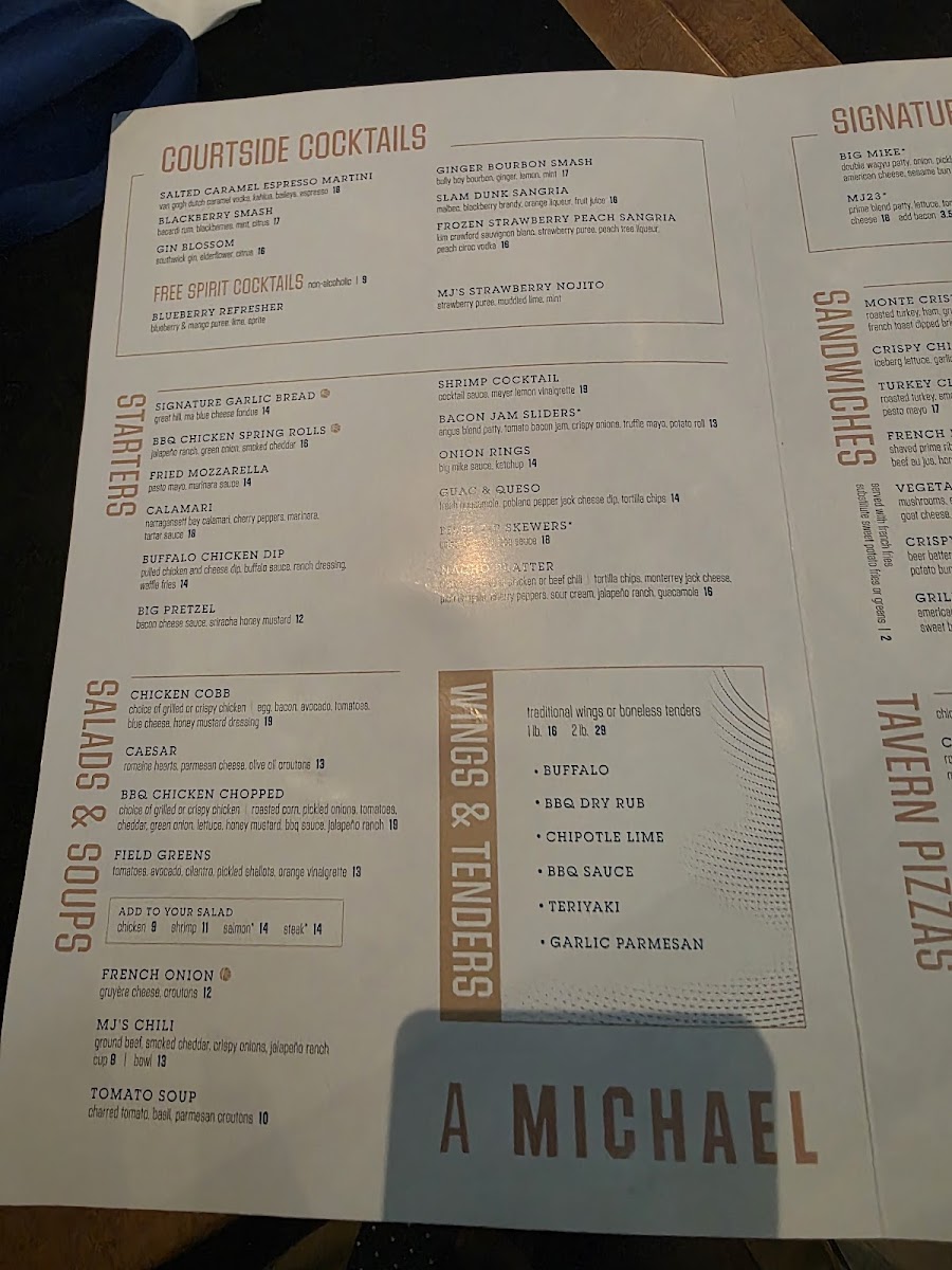 Menu Mj23 Sports Bar & Grill-1