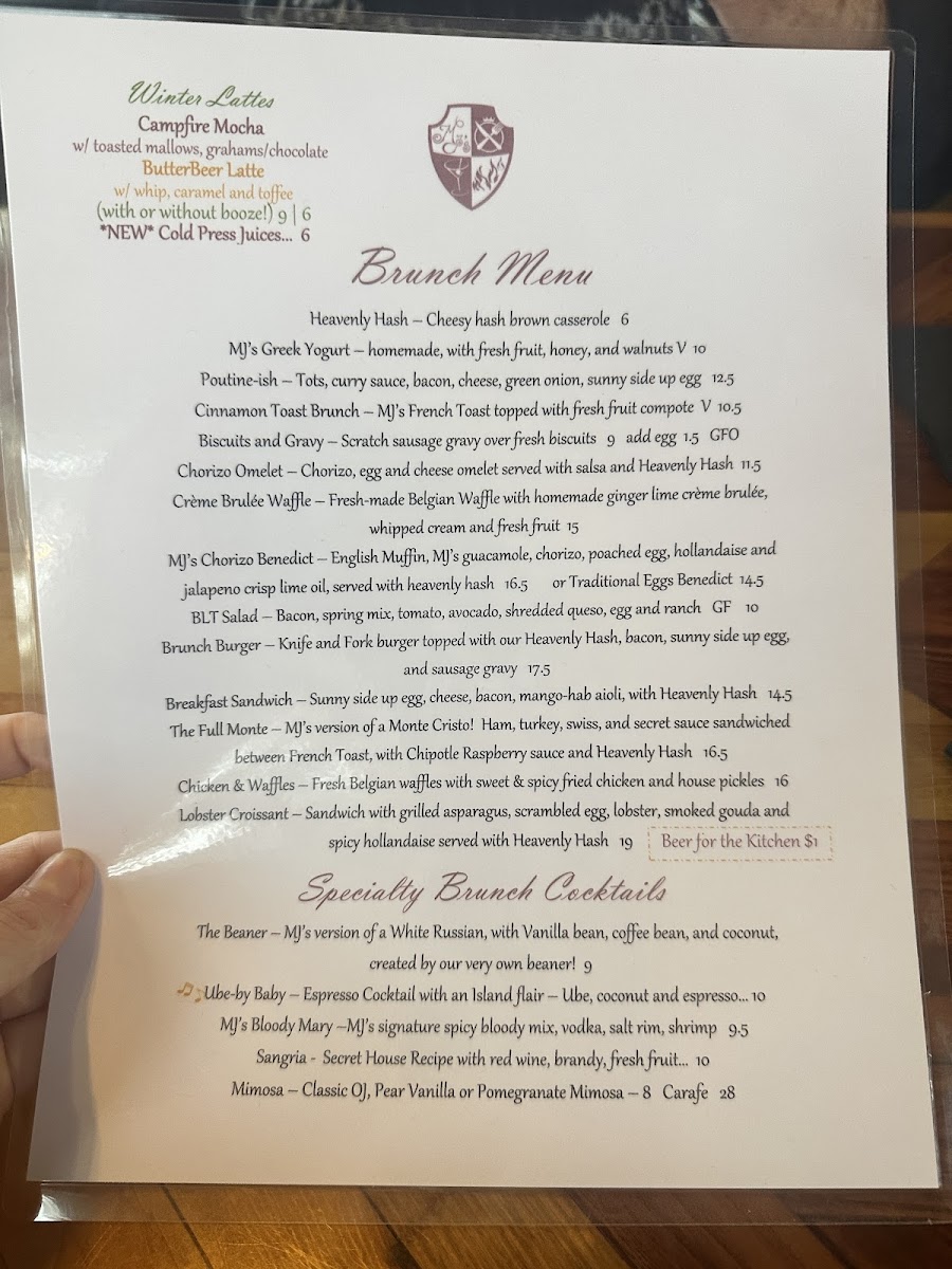 Menu Mj's Bar And Restaurant-1