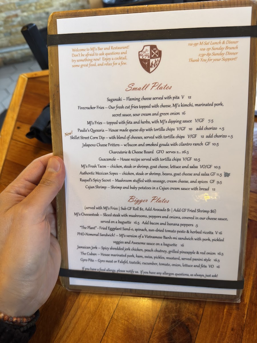 Menu Mj's Bar And Restaurant-10