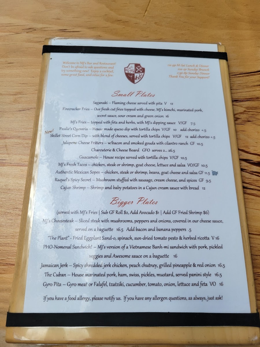 Menu Mj's Bar And Restaurant-3