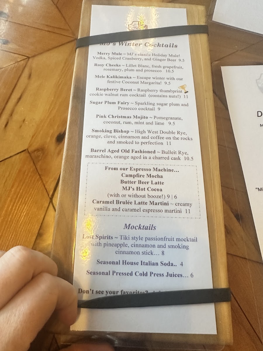 Menu Mj's Bar And Restaurant-6