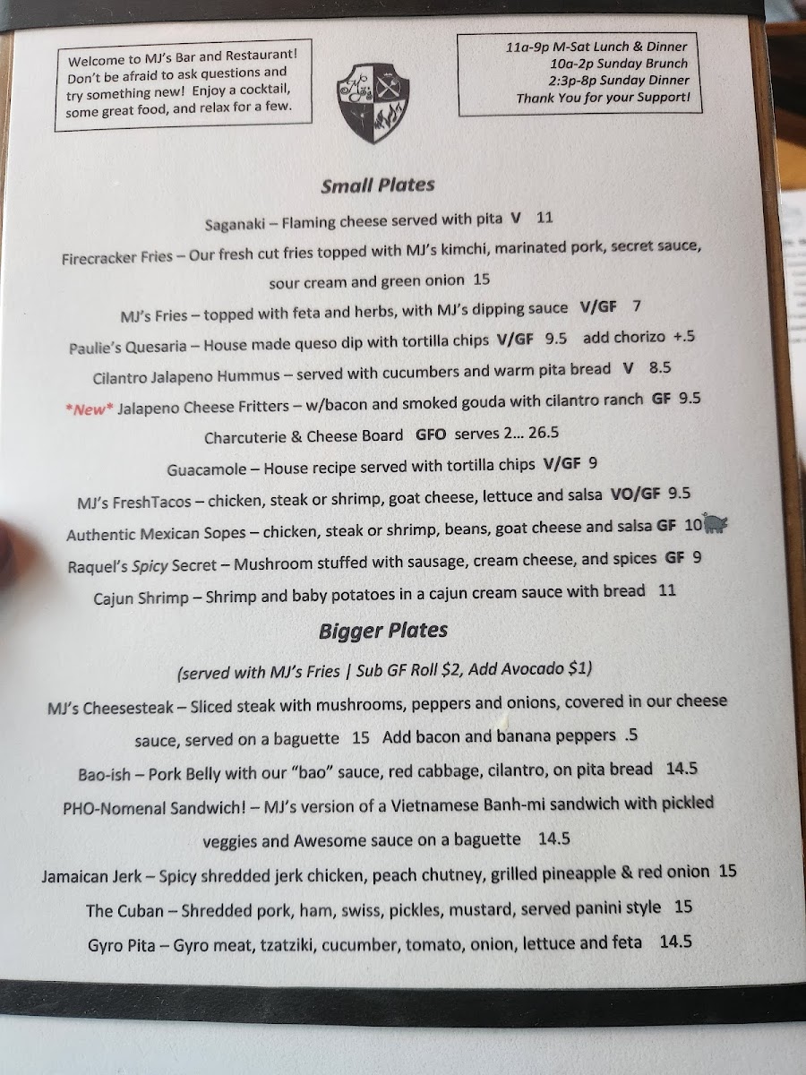 Menu Mj's Bar And Restaurant-7