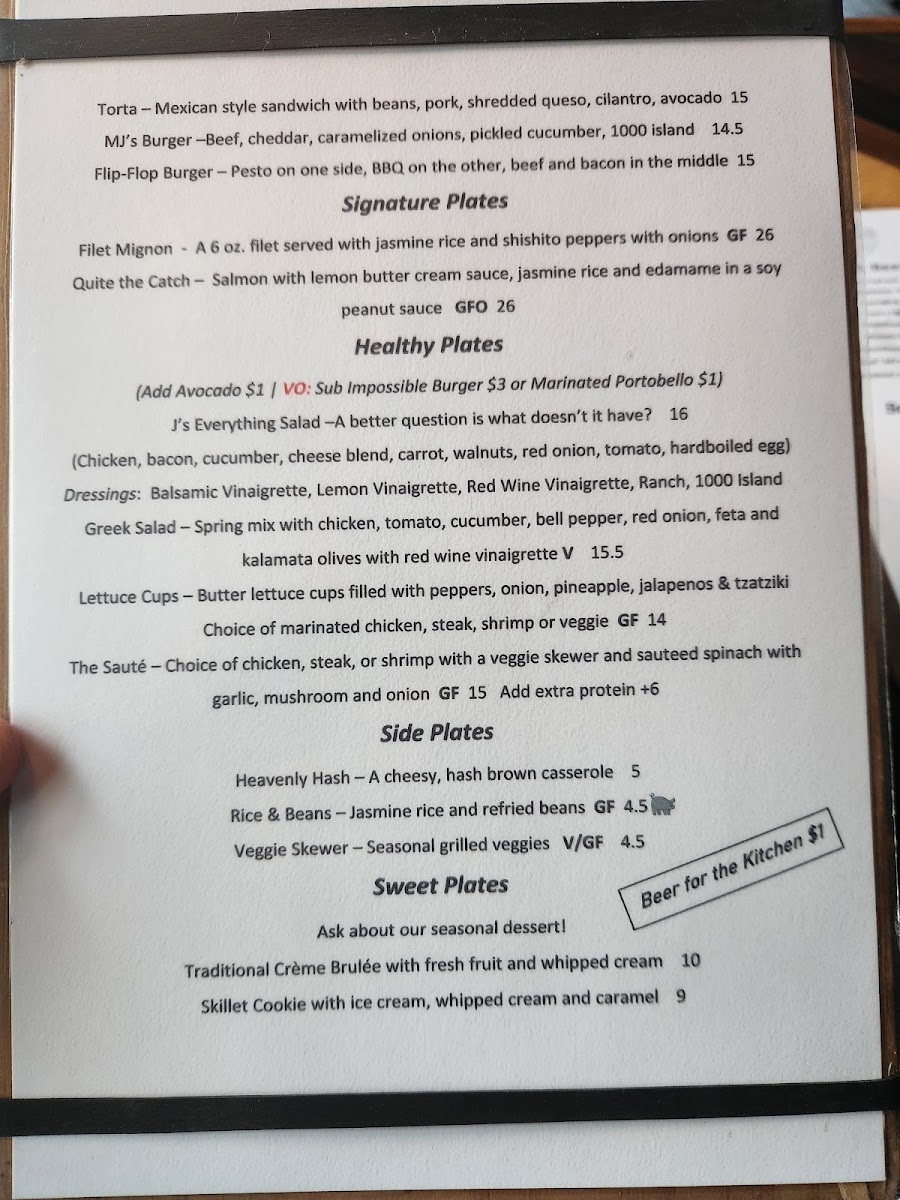 Menu Mj's Bar And Restaurant-9