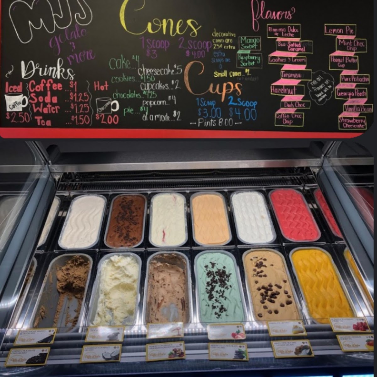 Menu Mj's Gelato & More-1