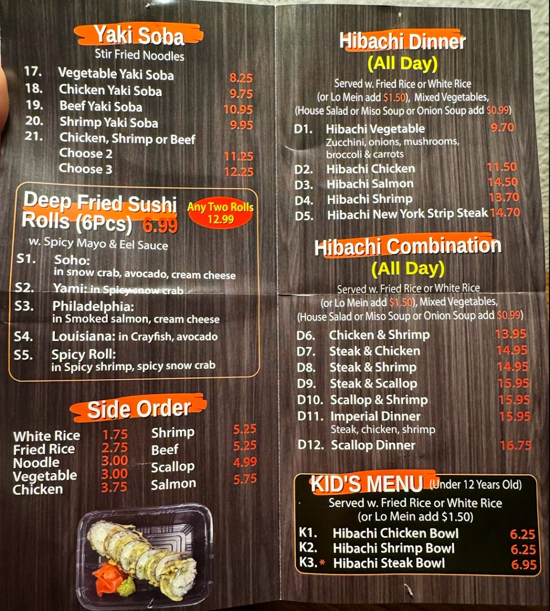 Menu M&m Hibachi Express-6