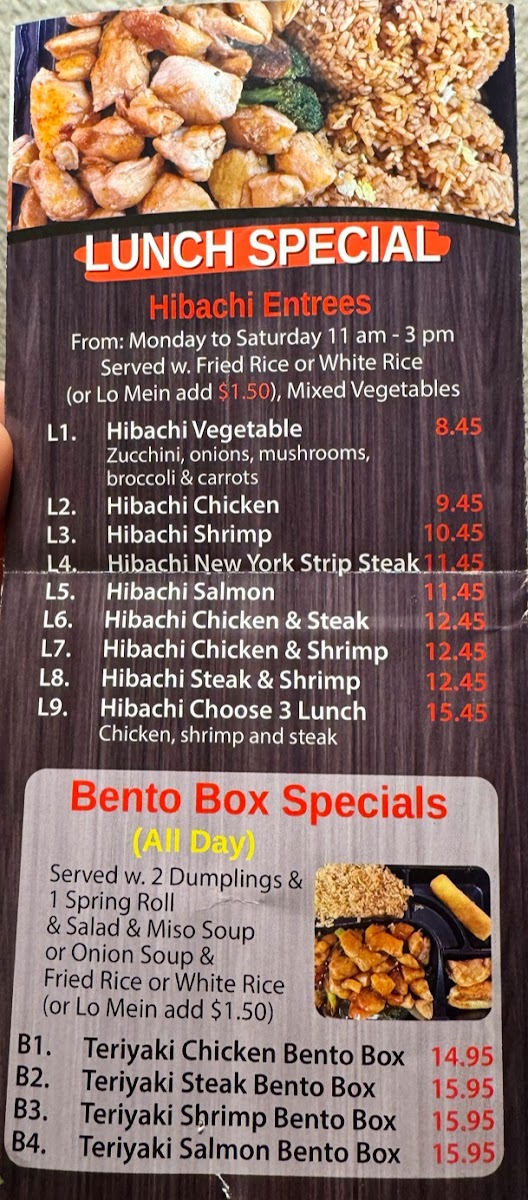 Menu M&m Hibachi Express-9