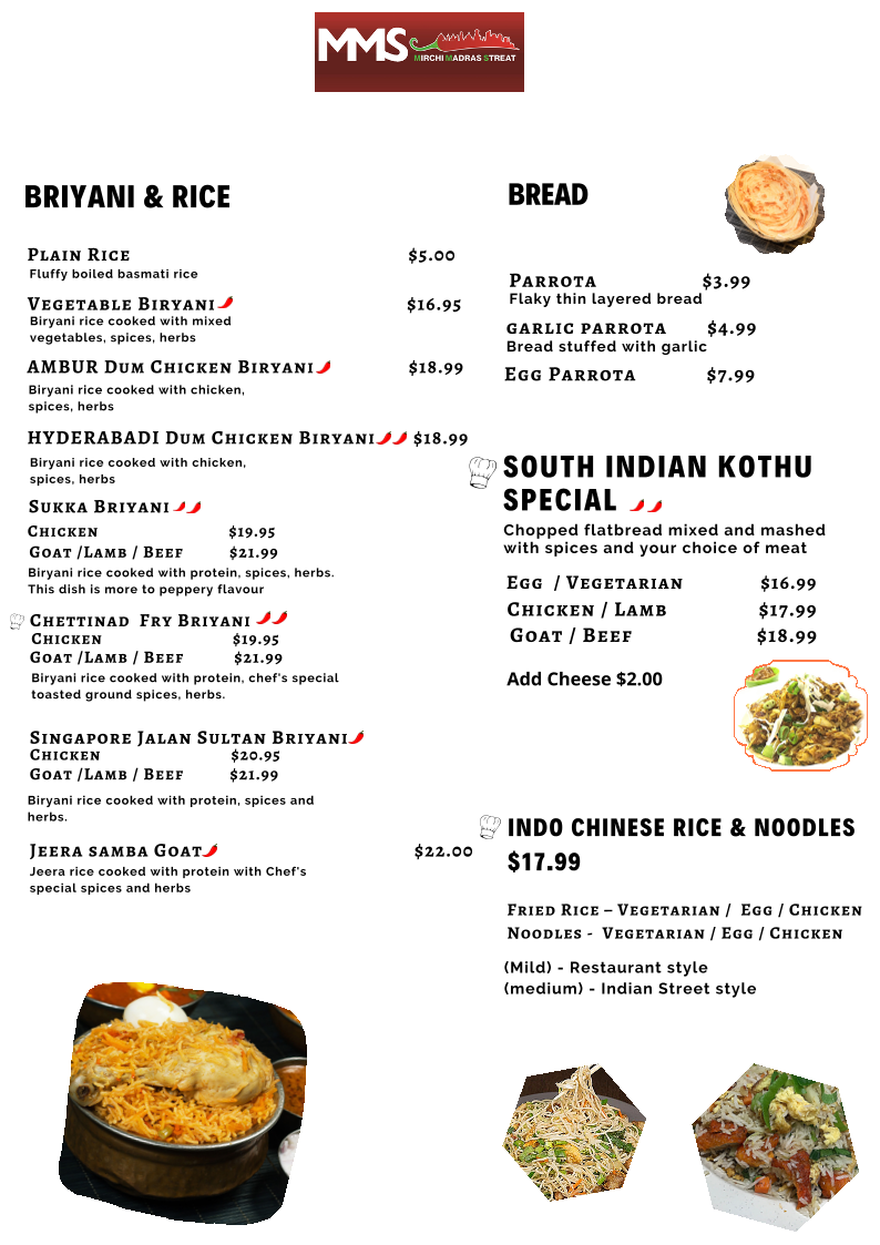 Menu Mms Mirchi Madras Streat-2