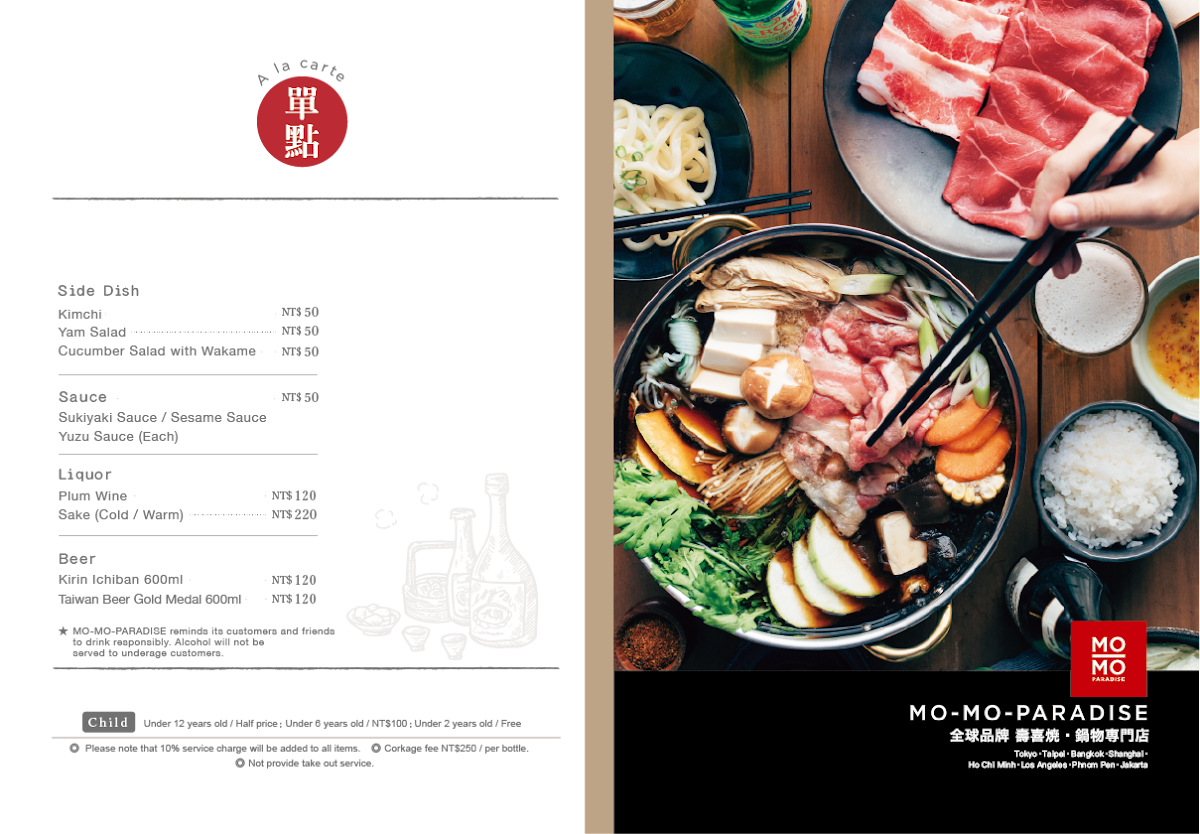 Menu Mo-Mo-Paradise Neo 19-6