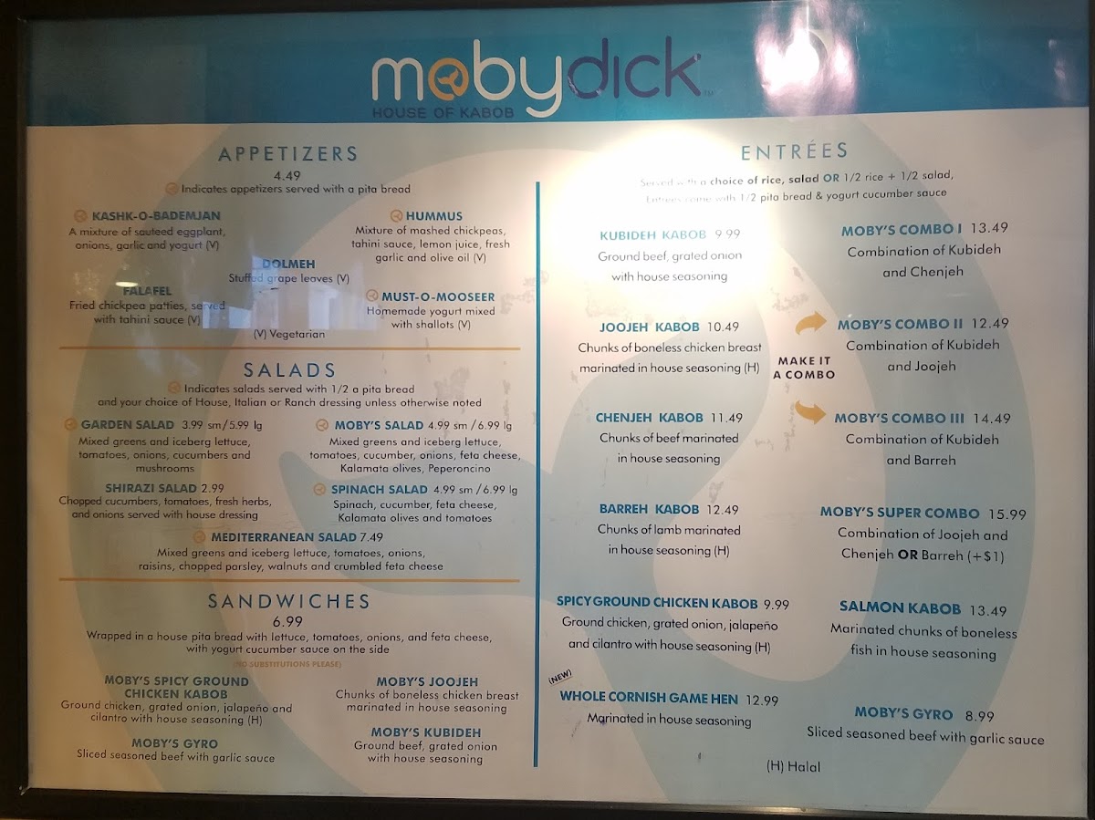 Menu Moby Dick House Of Kabob-4